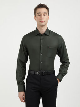 Tommy Hilfiger - Green Ai Liq Cot Textured Rf Shirt