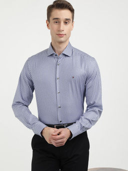Tommy Hilfiger - Blue Ai Satin Puppytooth Sf Shirt