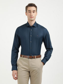 Tommy Hilfiger - Blue Ai Self Stripe Sf Shirt