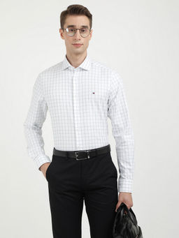 Tommy Hilfiger - White Ai Dobby Windowpane Sf Shirt