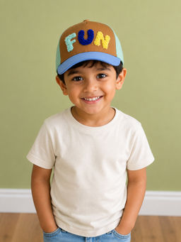 Mi Arcus - Cap for Kids Features Tufted Embroidery and Color Block