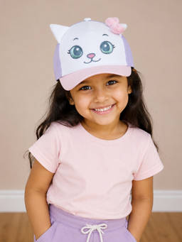Mi Arcus - Cat Face Embroidery Designs Cap