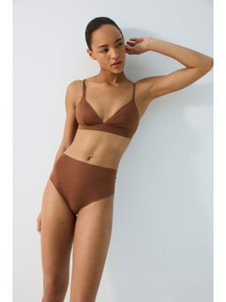 H&M - Women Brown Invisible Light Shape Brazilian Microfibre Briefs