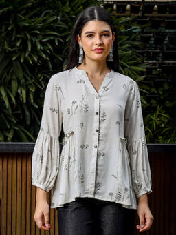 Yufta - White Floral Printed Top