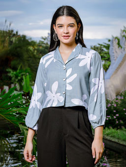 Yufta - Green Floral Printed Shirt