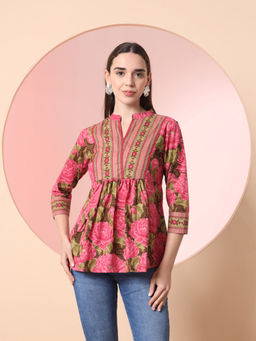 Yufta - Pink Floral Printed Top