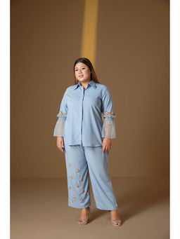 Mamicha - Ambar Sky Blue Co-Ord (Set of 2)