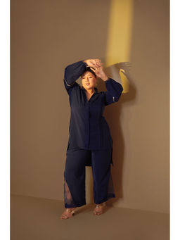 Mamicha - Sahiba Navy Blue Co-Ord (Set of 2)