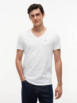 Tommy Hilfiger - Solid Regular Fit Cotton T-Shirt White