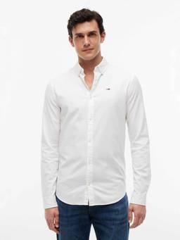 Tommy Hilfiger - Solid Slim Fit Oxford Woven Shirt White