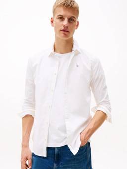 Tommy Hilfiger - Solid Slim Fit Cotton Shirt White