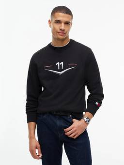 Tommy Hilfiger - Graphic Regular Fit Cotton Sweatshirt Black