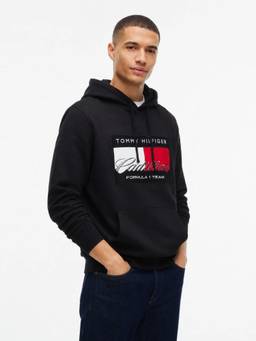 Tommy Hilfiger - Logo Regular Fit Cotton Sweatshirt Black