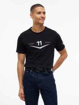 Tommy Hilfiger - Graphic Regular Fit Cotton T-Shirt Black