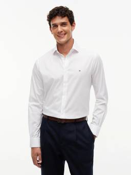 Tommy Hilfiger - Solid Slim Fit Poplin Woven Shirt White