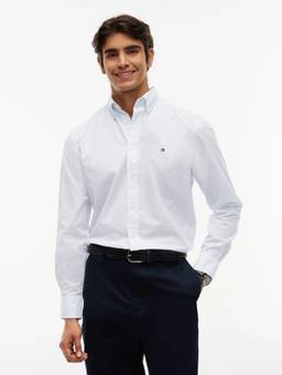 Tommy Hilfiger - Self-Design Regular Fit Poplin Woven Shirt Blue