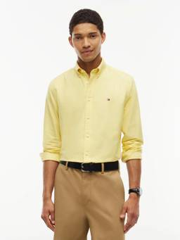 Tommy Hilfiger - Solid Regular Fit Oxford Woven Shirt Yellow