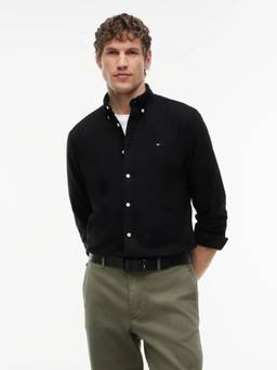 Tommy Hilfiger - Solid Regular Fit Oxford Woven Shirt Black
