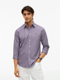 Tommy Hilfiger - Checks Regular Fit Oxford Woven Shirt Purple