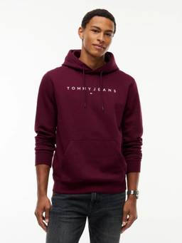Tommy Hilfiger - Embroidered Logo Regular Fit Cotton Sweatshirt Purple