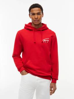Tommy Hilfiger - Solid Regular Fit Cotton Sweatshirt Red