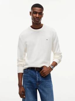 Tommy Hilfiger - Solid Slim Fit Cotton Sweater White