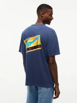 Tommy Hilfiger - Logo Relaxed Fit Cotton T-Shirt Blue