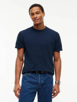 Tommy Hilfiger - Solid Regular Fit Cotton T-Shirt Blue