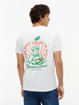 Tommy Hilfiger - Graphic Regular Fit Cotton T-Shirt White
