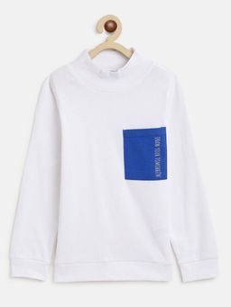 Tales & Stories - Boys White Cotton Solid T-shirt