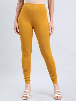 Go Colors - Women Solid Mustard Ankle Length Leggings