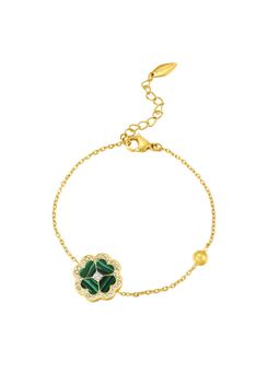Police - Flora Clover Malachite Crystal with Gold Plated Bracelet for Women - Pejlb0003201