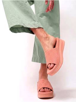 Alberto Torresi - Women Pink Comfortable Thick-Sole Wedges Heels