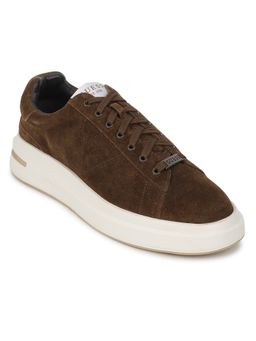 Guess - Men Brown Solid Lace-Up Elba Sneakers