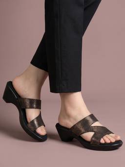 JODYHUB - Women Rose Gold Block Heels