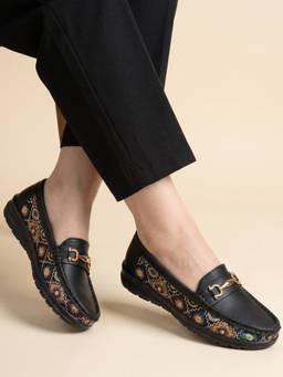JODYHUB - Women Black Loafers