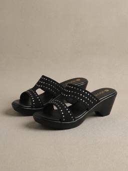 JODYHUB - Women Black Block Heels