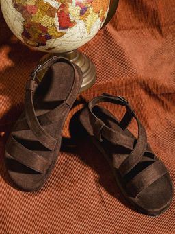 Planet Paaduks - Men Brown Cork Slingback Sandals