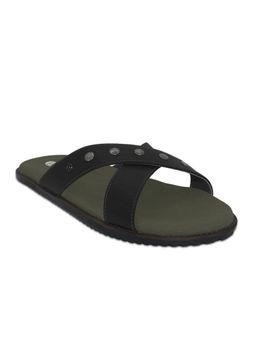 Planet Paaduks - Men Black Vegan Leather Double Strap Sandals