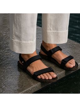Planet Paaduks - Men Black Adjustable Double Strap Sandals
