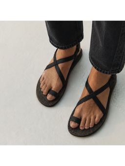 Planet Paaduks - Men Black Strappy Sandals