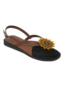 Planet Paaduks - Women Brown Toe Post Thong Sandals with Back Strap