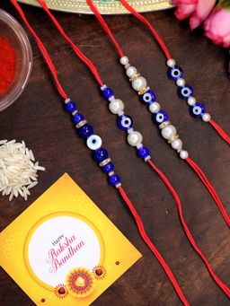 Karatcart - Rakhi for Brother Evil Eye Handmade Rakhi with Roli & Chawal