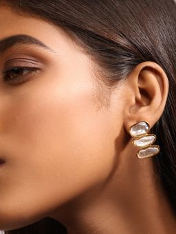 Gossip - Abstract Trio Sparkling Earrings