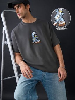 The Souled Store - Official Disney Quack Off Men Oversized T-shirt