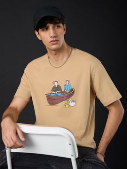The Souled Store - Official FRIENDS Chick and Duck Men Relaxed Fit T-shirt