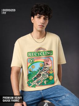 The Souled Store - Official Steven Rhodes: Recylcing Men Oversized T-shirt