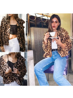 MISS MOSA BY AKANKSHA - Brown Luxury Leopard Soft Fur Jacket