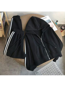 MISS MOSA BY AKANKSHA - Black Cotton Blend Full Sleeves Co-Ord Set