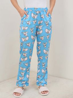 First Resort by Ramola Bachchan - Women Blue Dumbo Printed Pyjamas